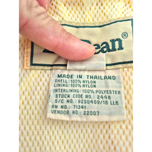 L L Bean Gortex Rain Work Gear Mens Med Yellow Jacket with Hood & Pants - Picture 6 of 12